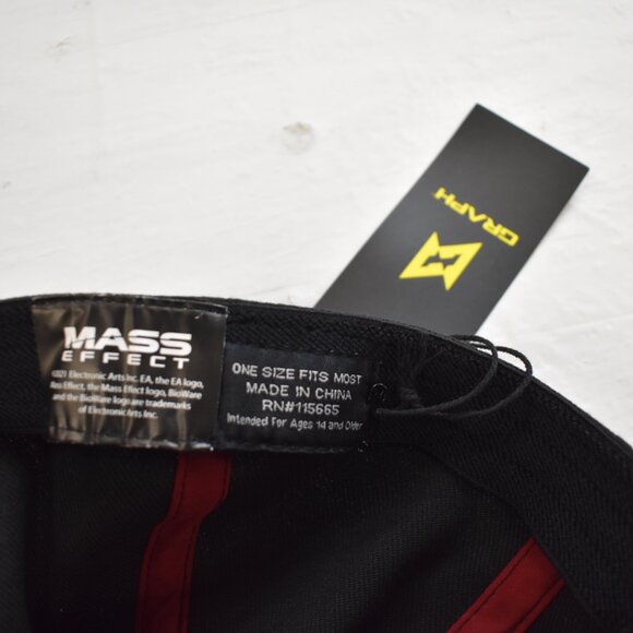 Mass Effect Mens N7 Logo Stretch Fitted Black Hat Cap New With Tags - Picture 4 of 6